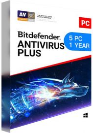 Bitdefender Antivirus Plus - 5 PCs - 1 Year EU